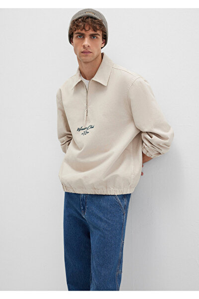 Mavi Semi-Zip Ecru Shirt 0211784-81202