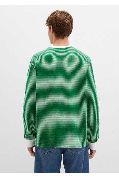 Mavi Striped Green T-Shirt Loose Fit / Relaxed Fit 0613038-85916