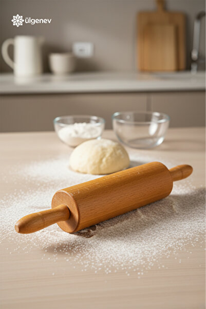 Ülgenev 50 Cm Ahşap Kayın Ağacı Sanayi Ve Restoran Tipi Merdane – Profesyonel...