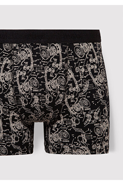 Mavi 3-Piece Graphic Printed Black Boxer 0912233-900