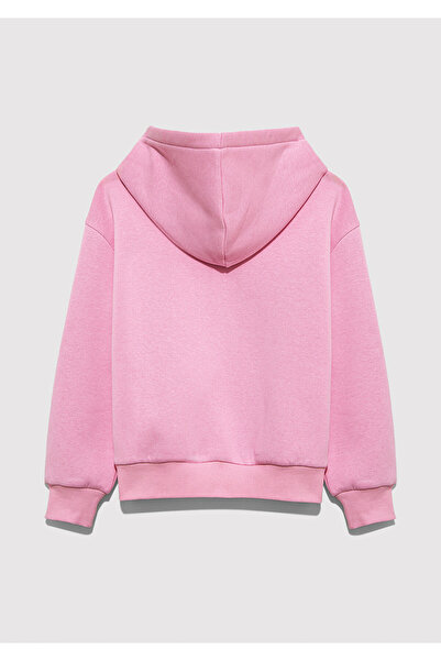 Mavi Logo Printed Hooded Pink Sweatshirt 7610035-70973