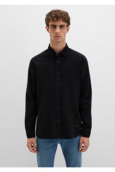 Mavi Black Velvet Black Shirt Regular Fit / Regular Cut 0211746-900