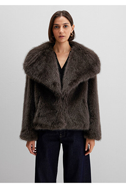 Mavi Faux Fur Brown Short Jacket Regular Fit / Regular Cut 1110781-71593