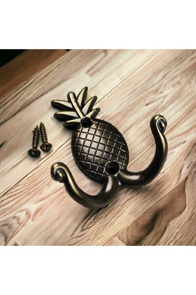 Dizaynhouse Metal Antik Sarı Ananas Askısı Portmanto Askı Kapı Arkası Askılık...