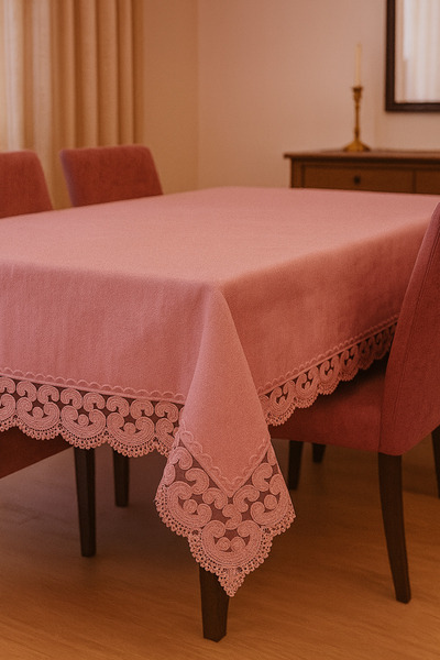 Çeyiz Bahçesi مفرش طاولة مقاوم للبقع من باودر جوتيم 160&220