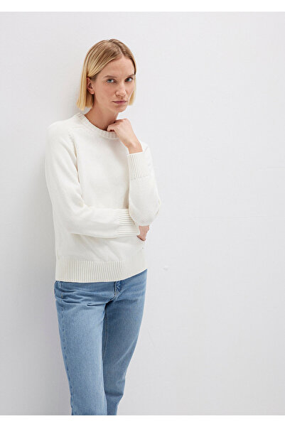 Mavi Silk Blend Crew Neck Ecru Sweater Regular Fit / Regular Cut 1710726-70057