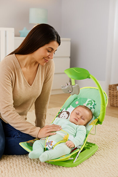 OEM Baby Bouncer Rocking Chair – Jungle Design, 3-Point Safety Belt