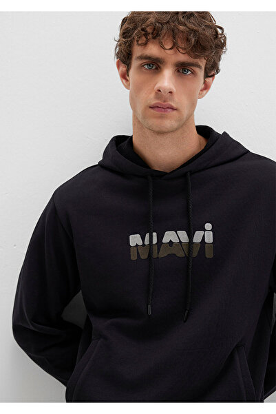 Mavi Logo Printed Black Sweatshirt 0S10395-900