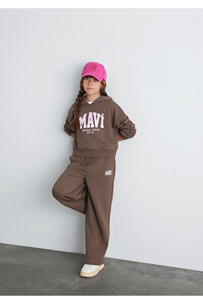 Mavi Logo Printed Brown Sweatpants 7010038-87181