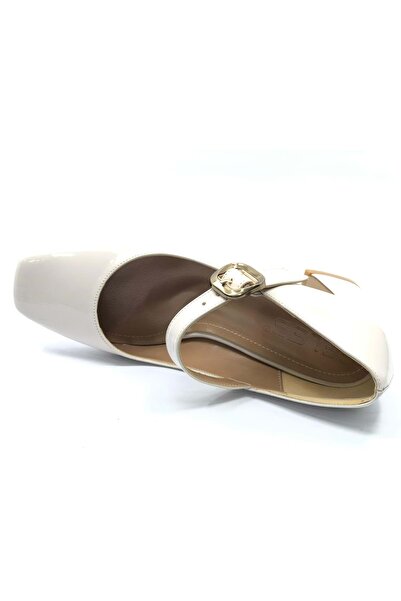 KOCAMANLAR Feles Beret Detailed Blunt Toe Heeled Women's Shoes Ten