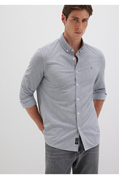 Mavi Striped Navy Blue Shirt Slim Fit / Slim Fit 0211402-91331