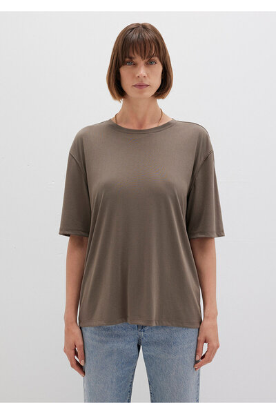 Mavi Brown Tencel Tm Modal Basic T-Shirt Regular Fit / Regular Cut 1611897-83866