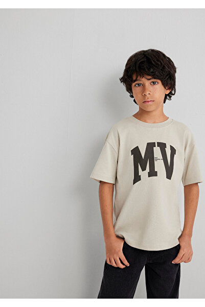 Mavi Mv Logo Beige Boy T-Shirt M6610213-70144