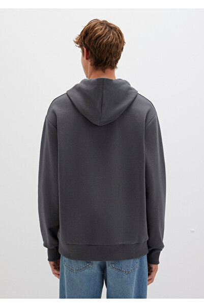 Mavi Mvjns Logo Printed Hooded Anthracite Sweatshirt 0611786-80106