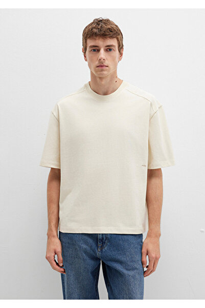 Mavi Crew Neck Navy Blue Basic T-Shirt Boxy Fit 0612909-70065