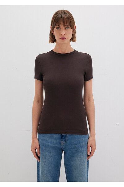 Mavi Brown Basic T-Shirt Fitted / Body Fitting Cut 1613081-70240