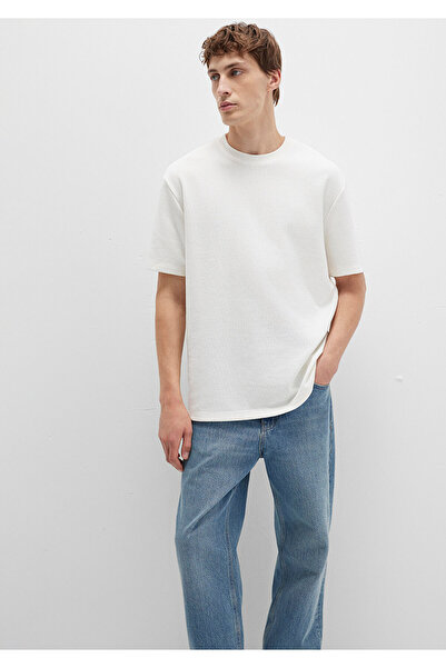 Mavi Ecru Textured T-Shirt Loose Fit / Relaxed Fit 0612910-70057