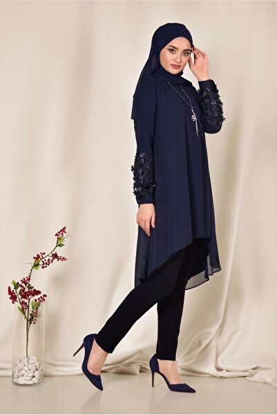 Alvina 3D Flower Detail Tunic 4132