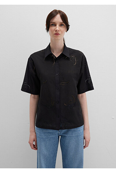 Mavi Brode Detailed Black Shirt Loose Fit / Loose Relaxed Cut 1211186-900