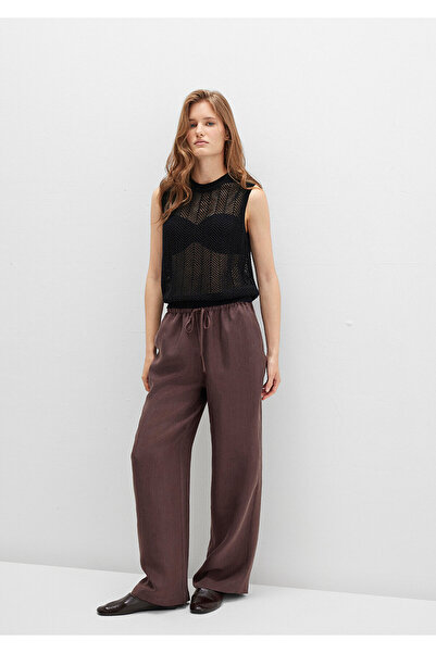Mavi Brown Liyosel Pants with Tie Waist 1011023-70259