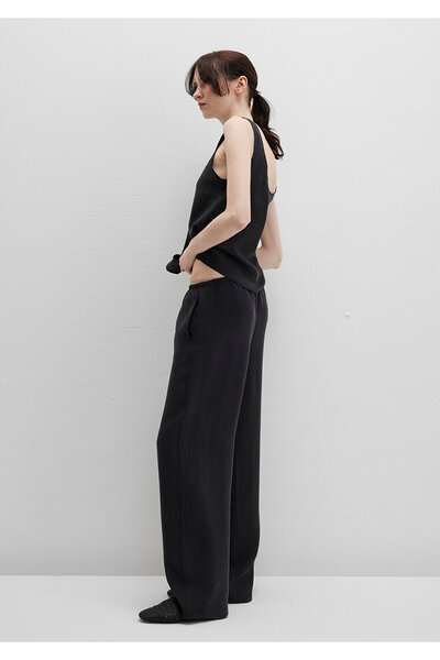 Mavi Anthracite Lyocell Pants with Tie Waist 1011023-70087