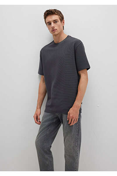 Mavi Textured Anthracite Basic T-Shirt Loose Fit / Relaxed Fit 0612830-80106
