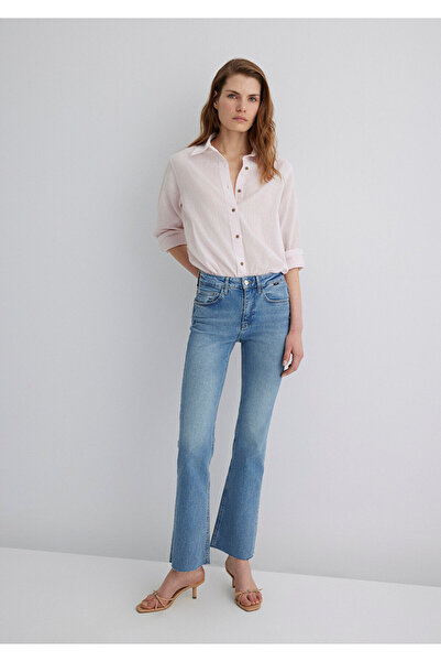 Mavi Linen Blend Pink Shirt Loose Fit / Loose Relaxed Fit 1211096-82545