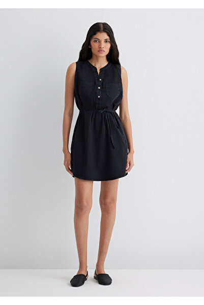 Mavi Suzy Gold Classic Misty Black Jean Dress 130317-89755