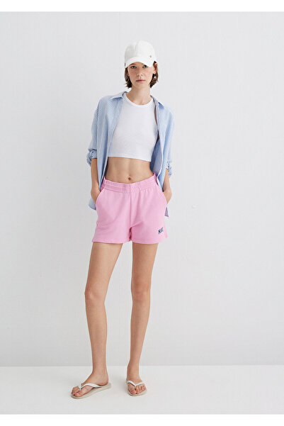 Mavi Logo Printed Pink Shorts 1410155-70972