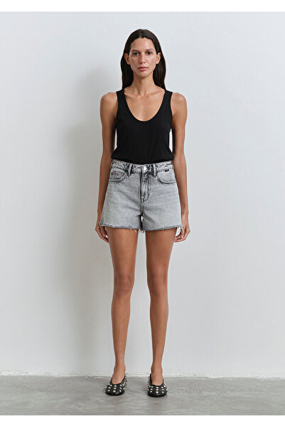 Mavi Cherry 90S Light Gray Jean Shorts 1410022-89734