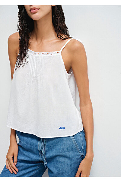 Mavi Fish Embroidered White Blouse 1211217-620