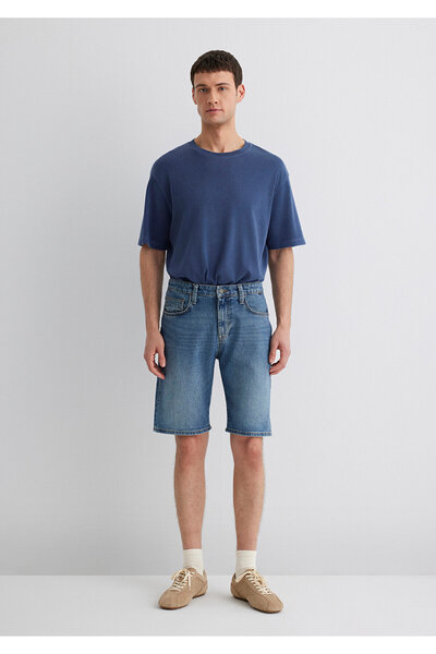 Mavi Brian 90lar İndigo Mavisi Jean Şort 0418487835