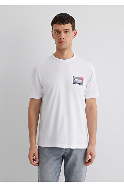Mavi Istanbul B Printed White T-Shirt Regular Fit / Standard Cut 0612998-620