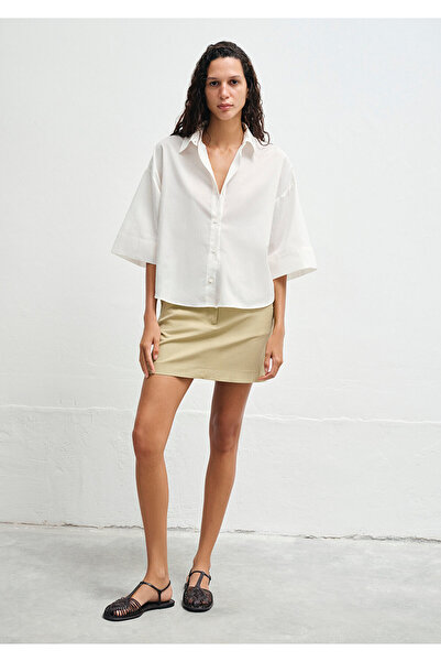 Mavi Ecru Shirt Loose Fit / Loose Relaxed Fit 1211265-70057