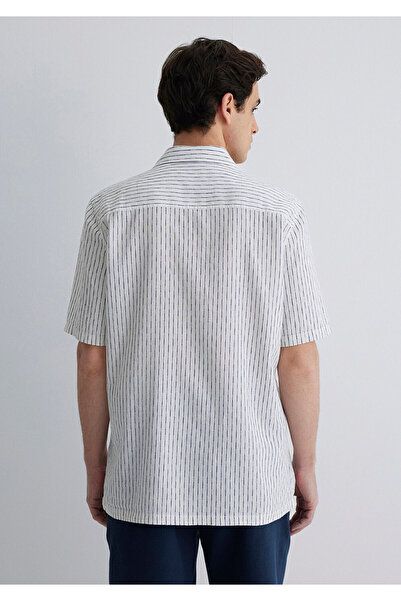 Mavi Linen Blend Striped Shirt Regular Fit / Regular Cut 0211549-87737