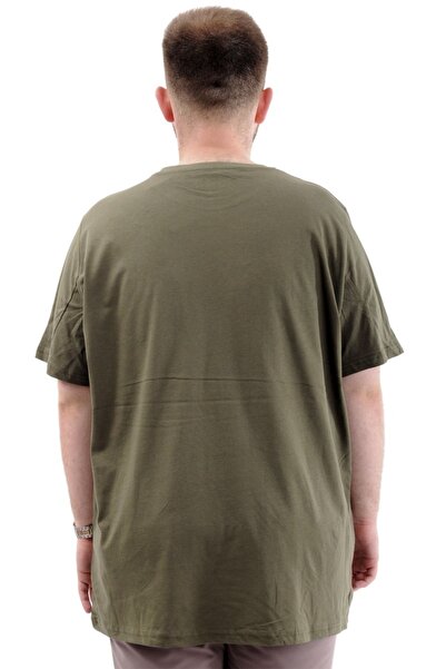 ModeXL Men's T-shirt - Mode Xl, PlUs Size, Printed, Crew Neck, Cotton CHANGE U24084 KHaki