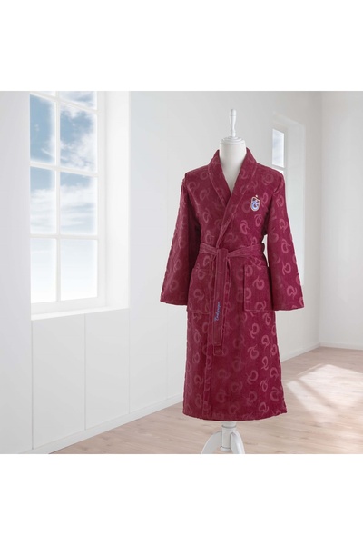 Taç Licensed Trabzonspor Jacquard Cotton m Adult Bathrobe Claret Red