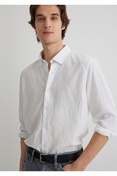 Mavi Striped Modal White Shirt Regular Fit 0211446-900