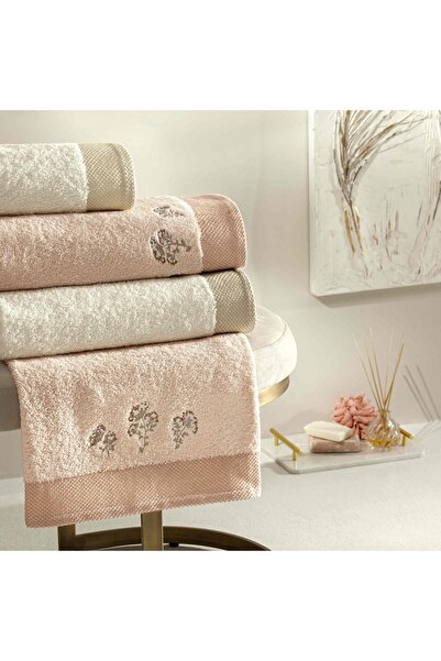 Taç Mira Pure Cotton Cotton Family Set Salmon Ecru