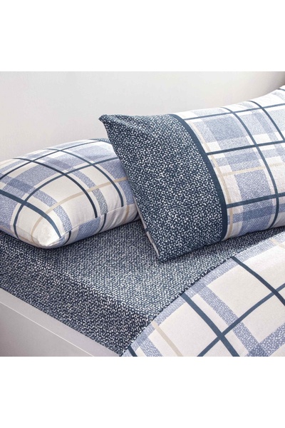 Taç Set cuvertură de pilota unică din flanel Taç Ares albastru