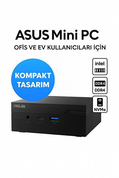 ASUS Vivopc Celeron N4500 8gb Ram 512gb Ssd Freedos Mini Masaüstü Pc Pn41-bbc...