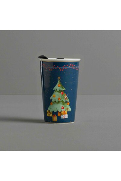 Linens Navy Blue Tree 300 ml Mug