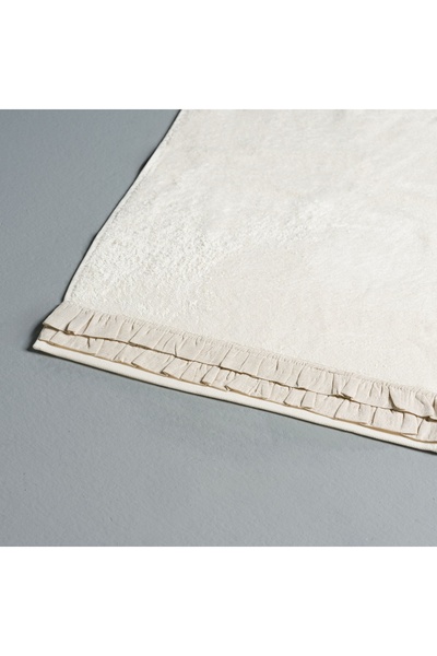 Linens Ruffle Bamboo 50X85 cm Face Towel Ecru