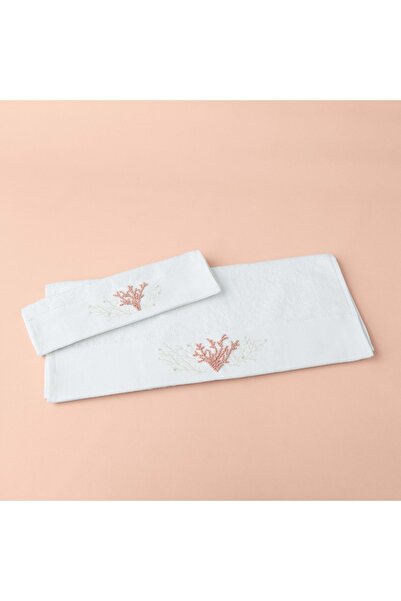 Linens White Coral Bamboo Face Towel 50X85 cm