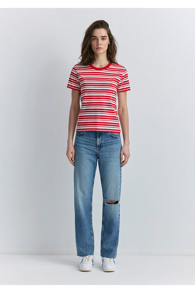 Mavi Striped Red T-Shirt Slim Fit 1613084 -85422