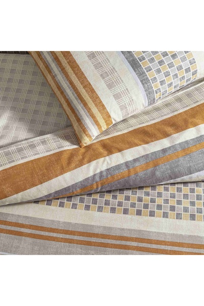 Taç Beige Single Crown Merald Flannel Bedding Set