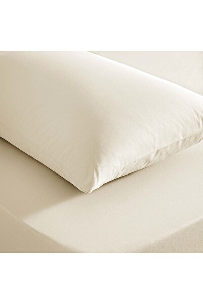 Taç Color Dreams Ranforce Double Bed Sheet Set Ecru