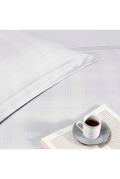 Taç Carly Jacquard Double Duvet Cover Set White