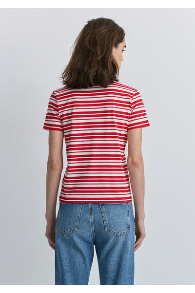 Mavi Striped Red T-Shirt Slim Fit 1613084 -85422