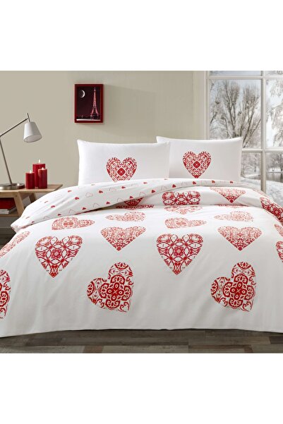 Taç Cordelia Ranforce Double Duvet Cover Set Red